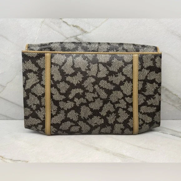 Yves Saint Laurent YSL Vintage Giraffe Print Flap Clutch Bag
